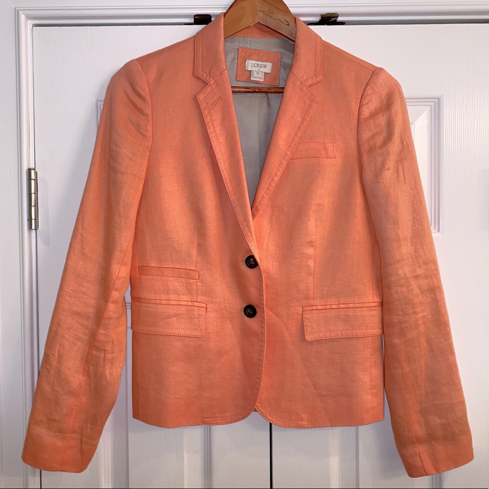 J. Crew Blazer, Sz 0, Lined inside, Orange outside